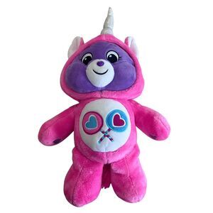 Care Bears 12” Bear Unicorn 2021 Hoodie Friends Collector Plush Basic Fun Pink
